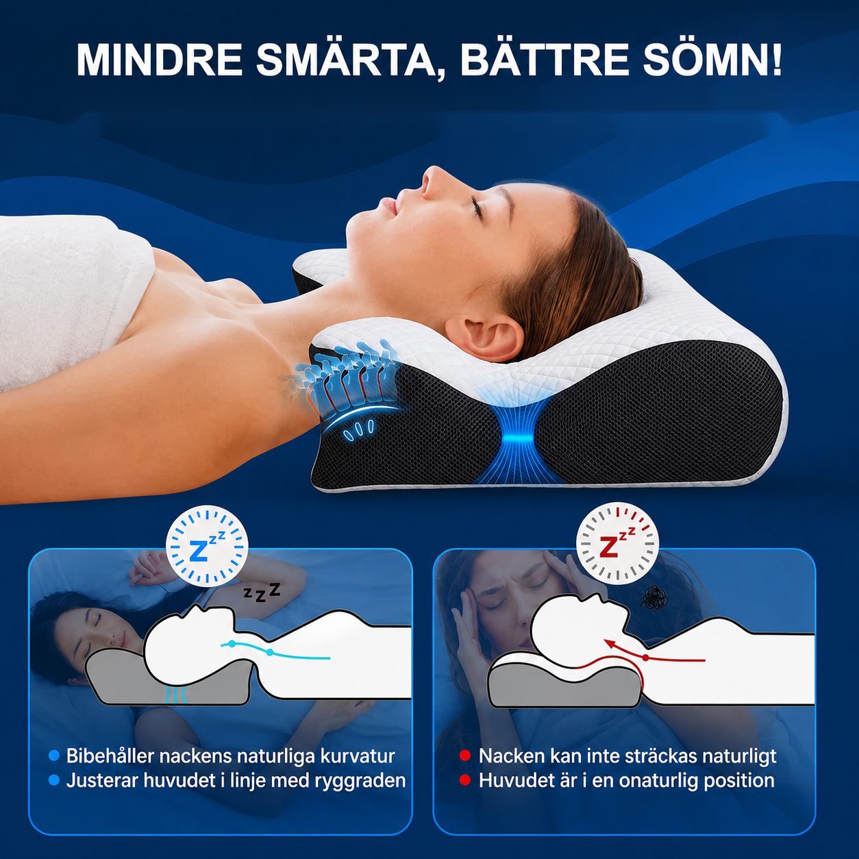 smärtfri nackkudde